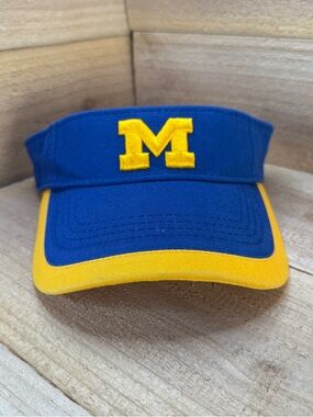 The Game Pro Blue / Yellow Visor Embroidered 'M' Logo University of Michigan
